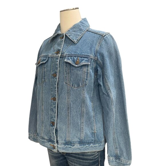 North Style M Embroidered Horse Denim Jacket Western Boho Cowboy Rodeo Y2K Retro - Picture 8 of 9